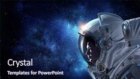  Presentation with galaxy - Cool new PPT theme with galaxy - dreaming about space mixed media backdrop and a navy blue colored foreground