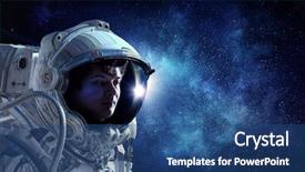  Presentation with space - Colorful theme enhanced with galaxy - dreaming about space mixed media backdrop and a ocean colored foreground