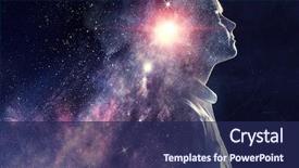  Presentation with media - Amazing slides having galaxy - exploring this great world mixed backdrop and a navy blue colored foreground