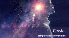  Presentation with galaxy - Colorful slide deck enhanced with galaxy - exploring this great world mixed backdrop and a navy blue colored foreground