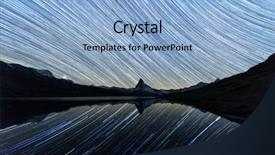  Presentation with blue stars - Presentation theme having galaxy - incredible night view of stellisee background and a light blue colored foreground