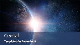  Presentation with universe - Cool new PPT theme with galaxy - our unique universe backdrop and a ocean colored foreground