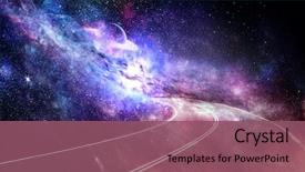  Presentation with universe - PPT theme consisting of galaxy - our unique universe background and a violet colored foreground