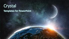  Presentation with universe - Slides having galaxy - our unique universe background and a  colored foreground