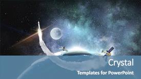  Presentation with universe - Colorful slide set enhanced with galaxy - our unique universe backdrop and a teal colored foreground