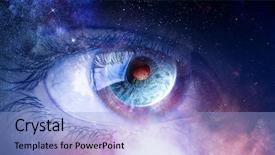  Presentation with galaxy - Theme with galaxy - space abstract backdrop background and a light blue colored foreground