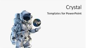  Presentation with spaceman - PPT theme enhanced with galaxy - spaceman and his mission mixed background and a white colored foreground