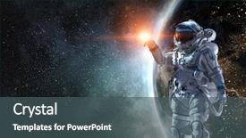  Presentation with mission - Amazing presentation having galaxy - spaceman and his mission mixed backdrop and a dark gray colored foreground