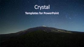  Presentation with night stars - Beautiful slide deck featuring galaxy - stars at night on etna backdrop and a navy blue colored foreground