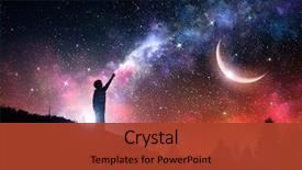  Presentation with night sky - Slides featuring galaxy - stary clear night sky mixed background and a red colored foreground