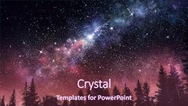  Presentation with night sky - Beautiful slides featuring galaxy - stary clear night sky mixed backdrop and a tawny brown colored foreground