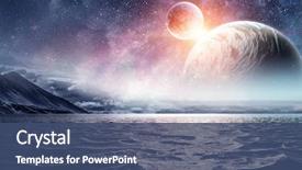  Presentation with galaxy - Slide deck with galaxy - there is another world background and a ocean colored foreground