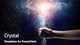  Presentation with media - Slide set with galaxy - when creating something unique mixed background and a black colored foreground