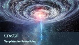  Presentation with galaxy spiral - Presentation theme consisting of galaxy spiral background background and a ocean colored foreground