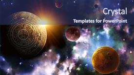  Presentation with maya - Slide set featuring galaxy stars - maya prophecy horizontal background space background and a ocean colored foreground