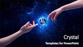  Presentation with god light - Audience pleasing PPT theme consisting of galaxy with bright shining stars backdrop and a black colored foreground