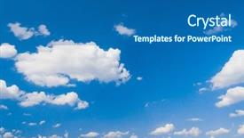  Presentation with divine - PPT theme enhanced with gale - cloudscape divine summer heavens background and a ocean colored foreground
