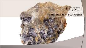  Presentation with mineral - Presentation design consisting of galena natural mineral rock background and a coral colored foreground