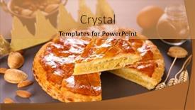  Presentation with cake - Cool new theme with galette-des-rois-epiphany-cake backdrop and a yellow colored foreground