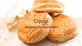  Presentation with cake - PPT theme having galette des rois or epiphany background and a  colored foreground