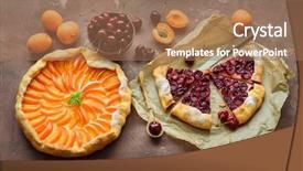  Presentation with concrete brain - Theme enhanced with galette with cherries and apricots background and a coral colored foreground