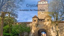  Presentation with bavaria - Amazing presentation theme having galgentor gallows gate entrance to the old town of rothenburg ob der tauber bavaria germany europe one of the most popular travel destination on romantic road touristic route backdrop and a light blue colored foreground