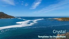  Presentation with coast - Presentation theme having galicia-coast-near-finisterre-north background and a ocean colored foreground