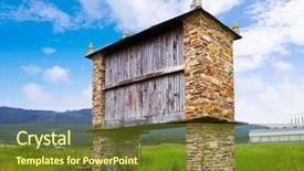  Presentation with agriculture - Cool new theme with galicia horreo traditional agriculture house backdrop and a  colored foreground