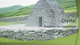  Presentation with ireland rivers - Audience pleasing PPT theme consisting of gallarus oratory county kerry ireland backdrop and a light gray colored foreground