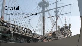 Presentation with faithful - PPT layouts with galleon 15th century ship faithful background and a light blue colored foreground