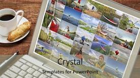  Presentation with gallery - Amazing PPT theme having gallery of stand up paddling backdrop and a  colored foreground