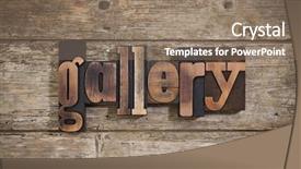  Presentation with gallery - Slide deck consisting of gallery single word set background and a coral colored foreground