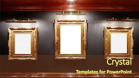  Presentation with gallery - PPT layouts with gallery with blank frames background and a tawny brown colored foreground