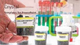  Presentation with chemical plastic - PPT layouts consisting of gallium-gallium-content-in-soil background and a coral colored foreground