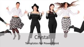  Presentation with dance beautiful couple dancing ballroom - PPT theme consisting of gallow - six beautiful women dance background and a light gray colored foreground