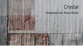  Presentation with corrugated iron - PPT layouts consisting of galvanized - sheets of corrugated iron background and a light gray colored foreground