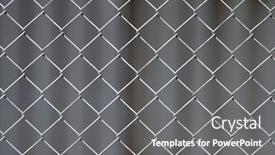  Presentation with pattern - Amazing slide deck having galvanized-chicken-wire-fencing-pattern backdrop and a gray colored foreground