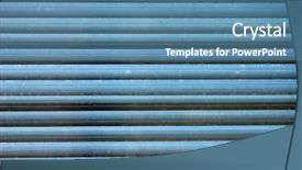  Presentation with steel - Cool new presentation with galvanized steel roller shutter door backdrop and a teal colored foreground