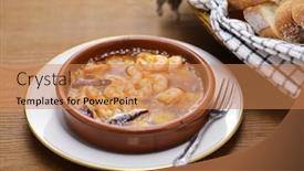  Presentation with olive oil - Presentation enhanced with gambas-al-ajillo-a-spanish background and a  colored foreground