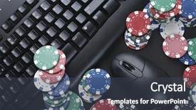  Presentation with casino - Beautiful presentation featuring game addict - view of casino chips backdrop and a ocean colored foreground