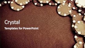  Presentation with gambling - Slides featuring sports card design - gambling chips - grunge styled background and a tawny brown colored foreground