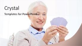  Presentation with playing cards - PPT layouts with gambling free - age game gamble poker background and a sky blue colored foreground