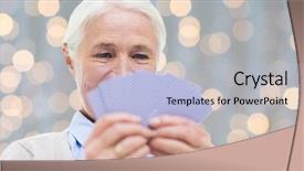  Presentation with light and globe people - Amazing presentation design having gambling free - age game gamble poker backdrop and a light blue colored foreground