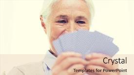  Presentation with playing cards - Audience pleasing PPT theme consisting of gambling free - age game gamble poker backdrop and a coral colored foreground