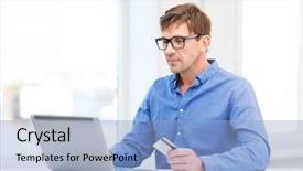  Presentation with online banking - PPT layouts with gambling free - business online banking internet shopping background and a light blue colored foreground