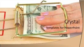  Presentation with money - Colorful PPT layouts enhanced with gambling free - hand and mousetrap with money backdrop and a coral colored foreground