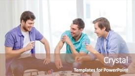  Presentation with lifestyle - Presentation theme consisting of gambling free - leisure games and lifestyle concept background and a coral colored foreground