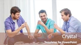  Presentation with gambling - PPT theme consisting of gambling free - leisure games and lifestyle concept background and a  colored foreground