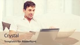  Presentation with online shopping - Presentation design having gambling free - online or internet shopping concept background and a lemonade colored foreground