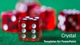 Presentation with gambling - Theme featuring gambling game dices background and a ocean colored foreground